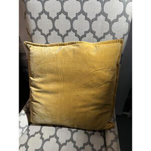 Pottery Barn Yellow Velvet Decorative Pillow